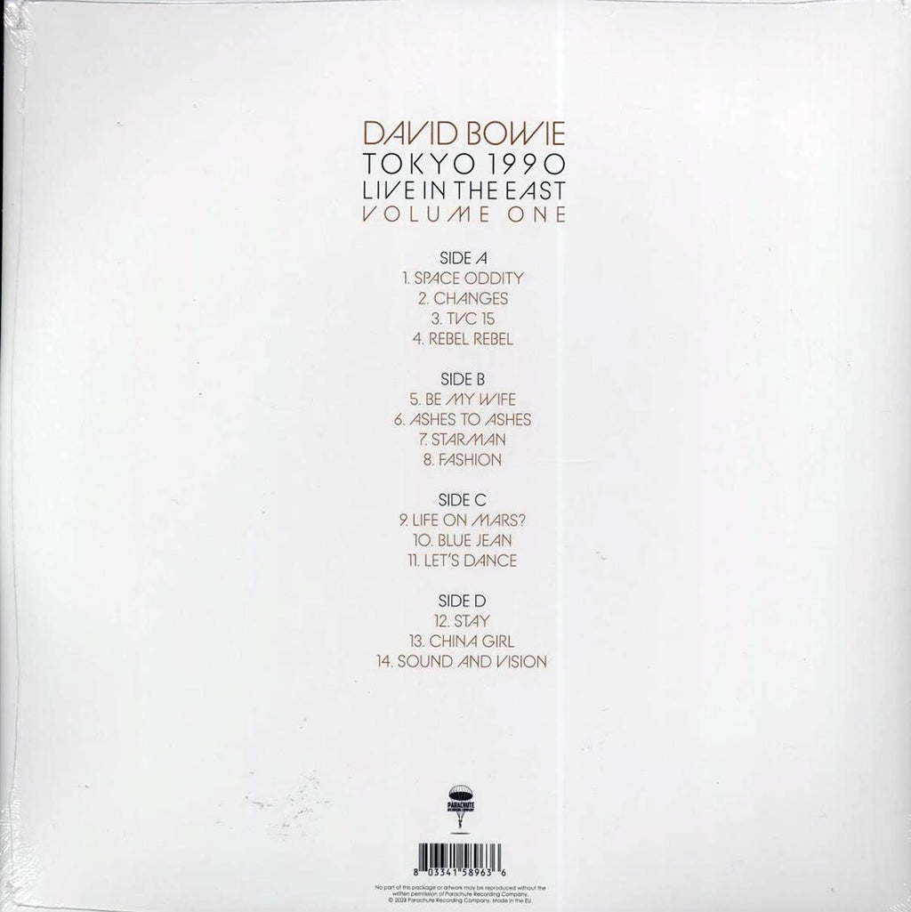 David Bowie - Tokyo 1990 Volume 1: Live In The East (2xLP) vinyl LP back cover