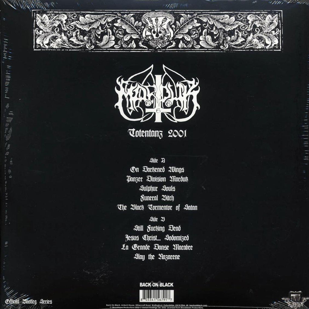 Marduk - Totentanz 2001 vinyl LP back cover