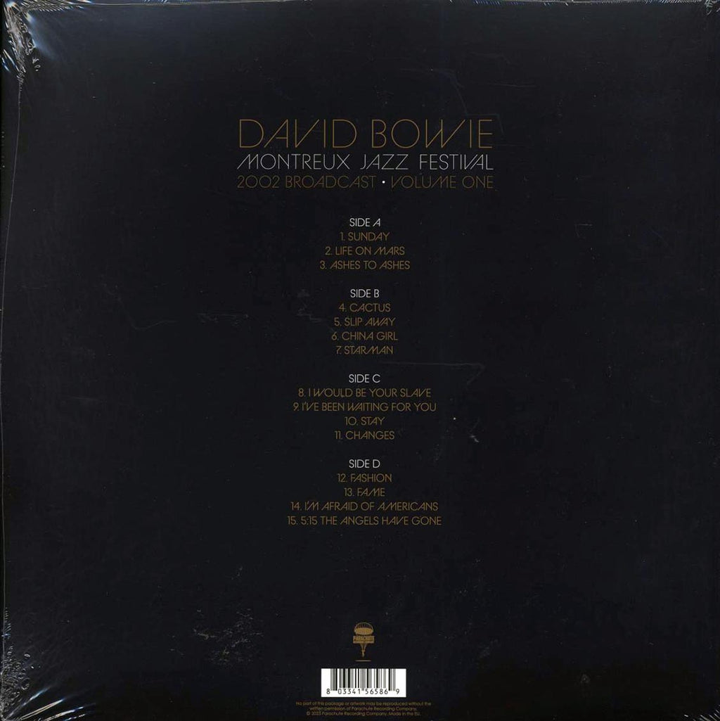 David Bowie - Montreux Jazz Festival Volume 1: 2002 Broadcast (2xLP) vinyl LP back cover