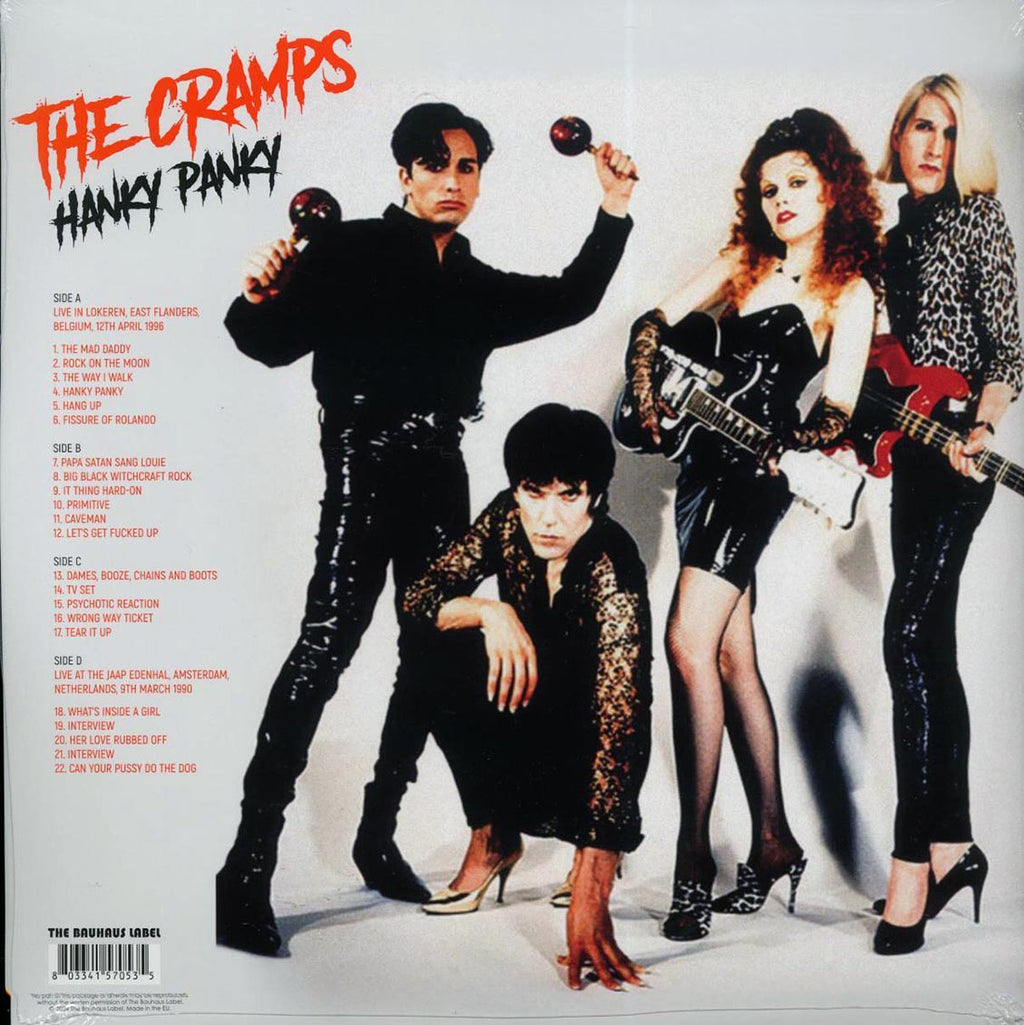 The Cramps - Hanky Panky: The Flanders Broadcast 1996 (ltd. ed.) (2xLP) (red vinyl) vinyl LP back cover