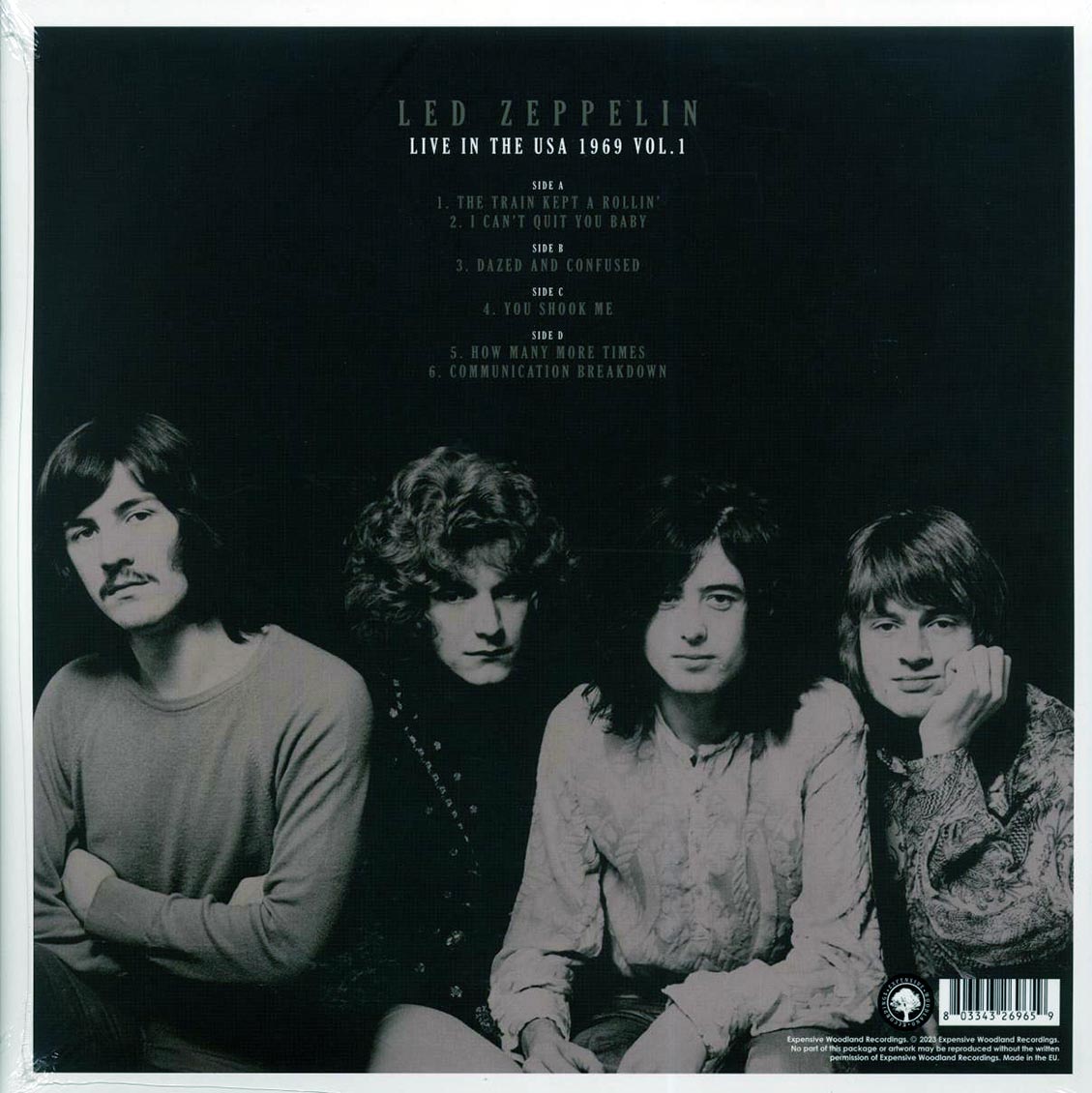 Led Zeppelin - Live In The USA 1969 Volume 1 (2xLP) vinyl LP back cover