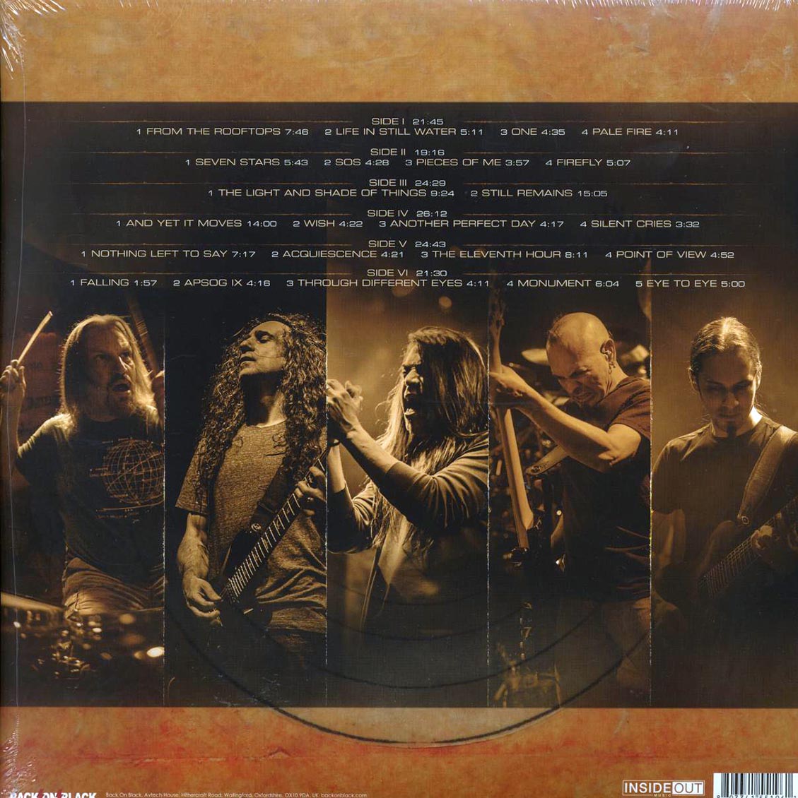 Fates Warning - Live Over Europe (ltd. ed.) (2xLP) (white vinyl) vinyl LP back cover