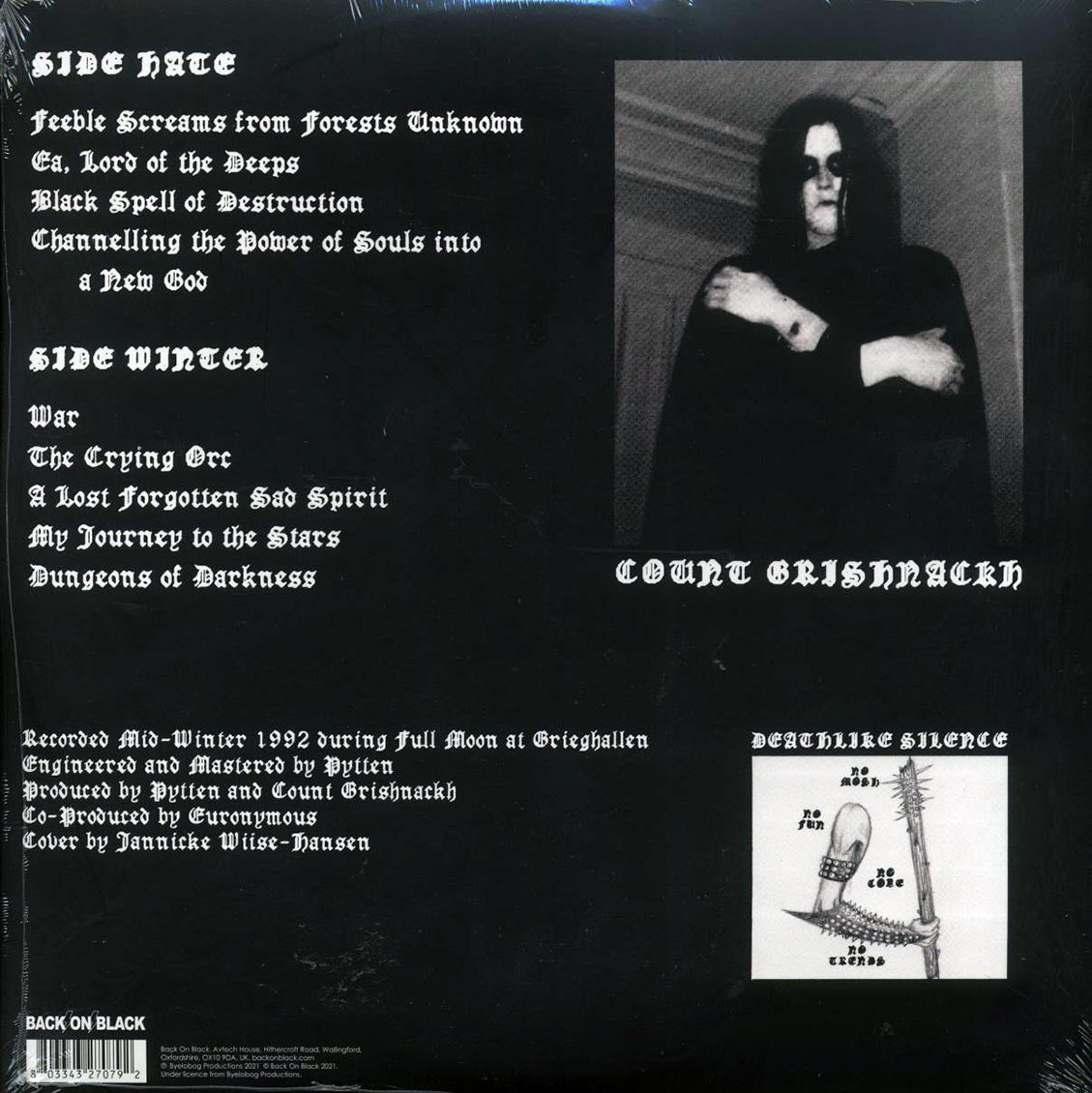 Burzum - Burzum (ltd. ed.) (picture disc) vinyl LP back cover