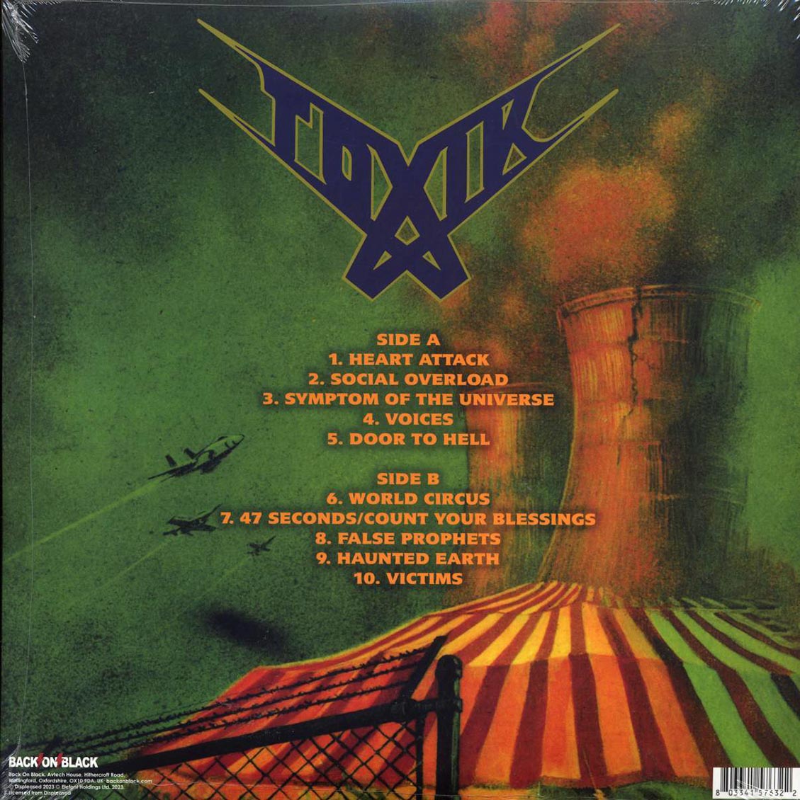 Toxik - Dynamo Open Air 1988 (ltd. ed.) (red/black splatter vinyl) vinyl LP back cover
