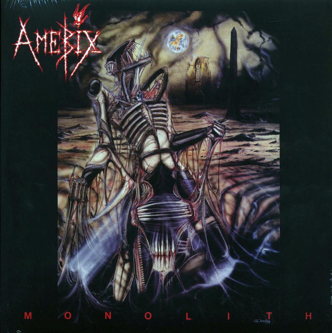 Amebix - Monolith (ltd. ed.) (red vinyl) vinyl LP front cover