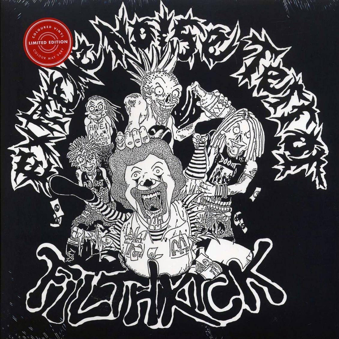 Extreme Noise Terror, Filthkick - In It For Life (ltd. ed.) (clear vinyl) vinyl LP front cover