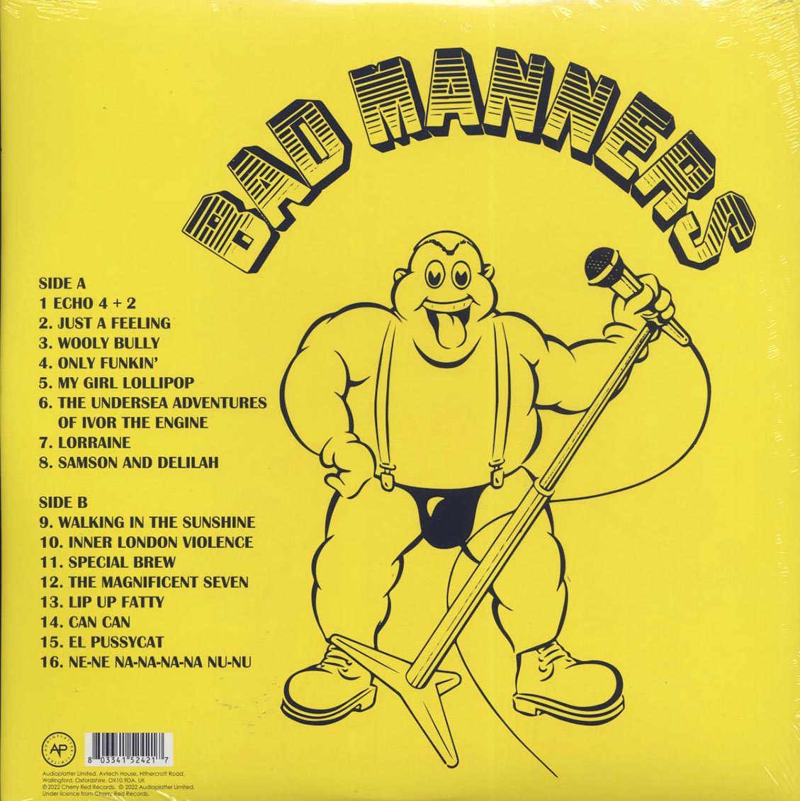 Bad Manners - Greatest Hits Live (ltd. ed.) (clear vinyl) vinyl LP back cover