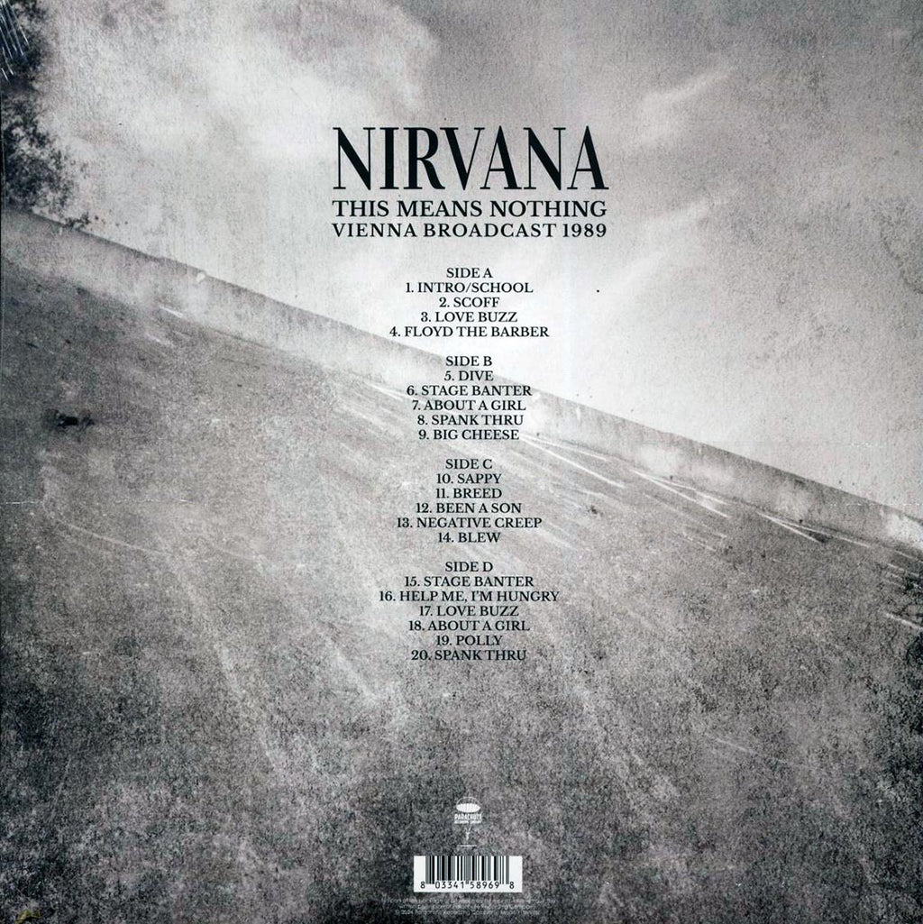 Nirvana - This Means Nothing: Vienna Broadcast 1989 (2xLP) vinyl LP back cover