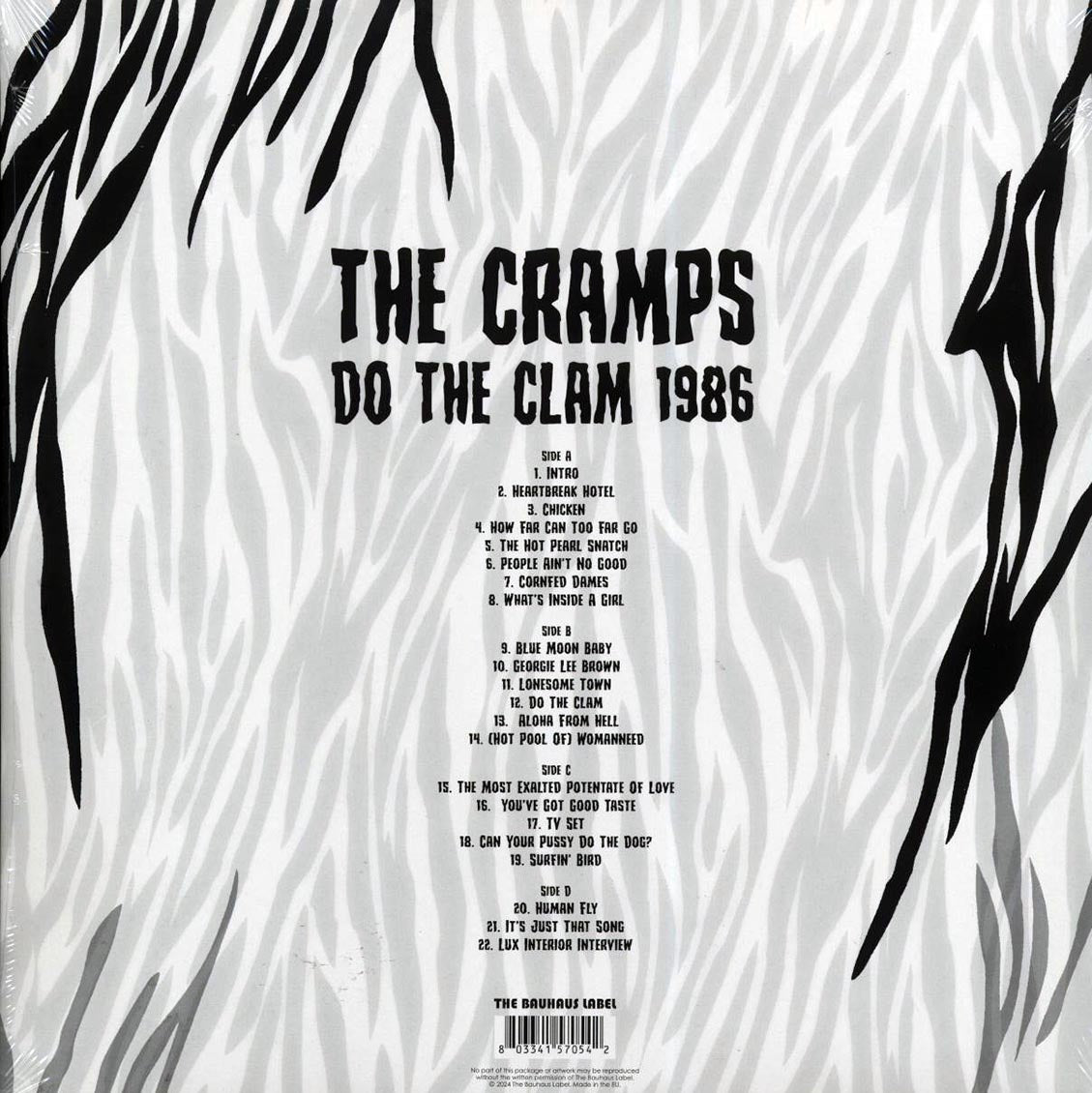The Cramps - Do The Clam 1986 (ltd. ed.) (2xLP) (white vinyl) vinyl LP back cover