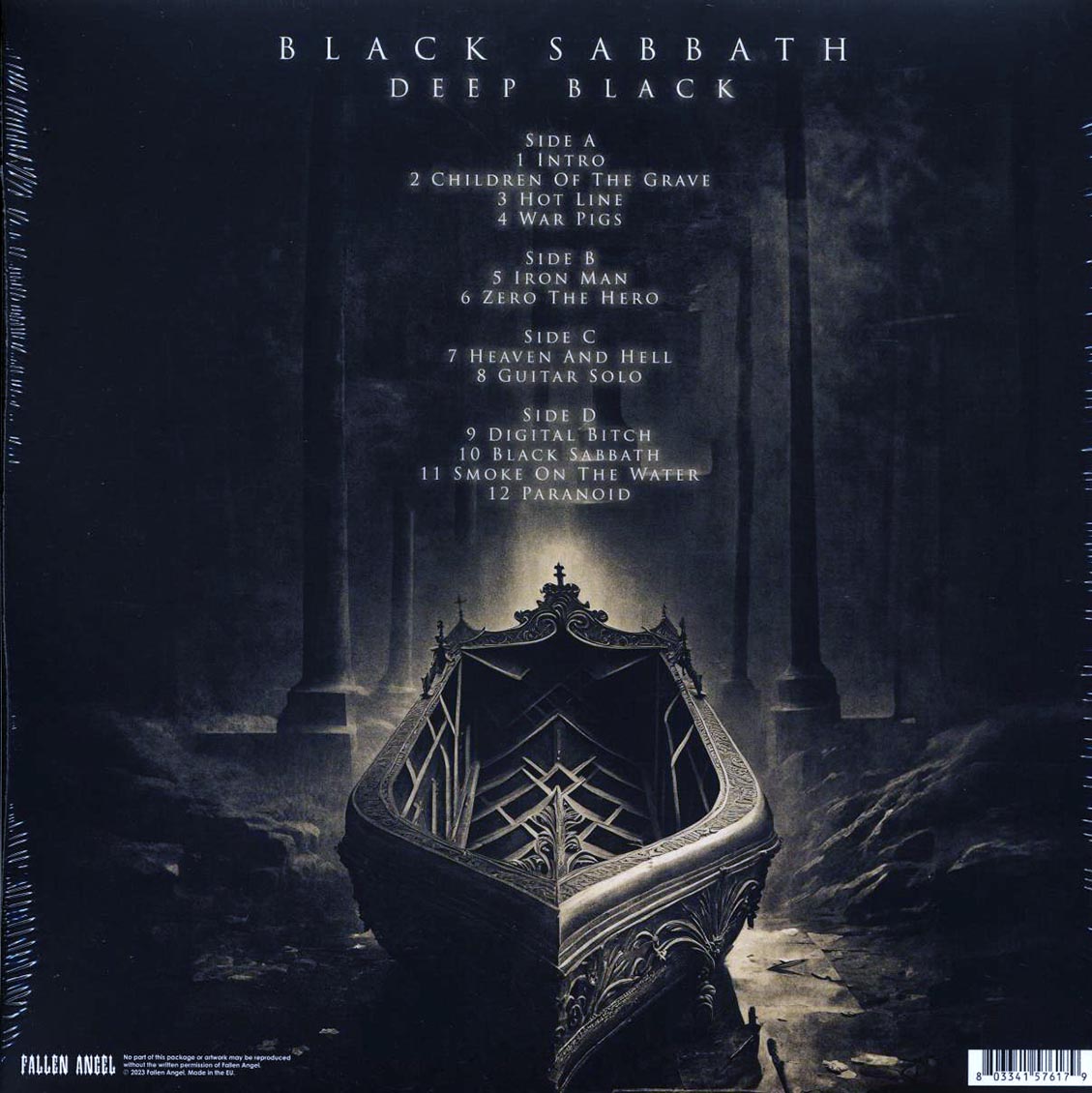 Black Sabbath - Deep Black: Live At Centrum, Worcester, MA, USA, November 4th 1983 (2xLP) vinyl LP back cover