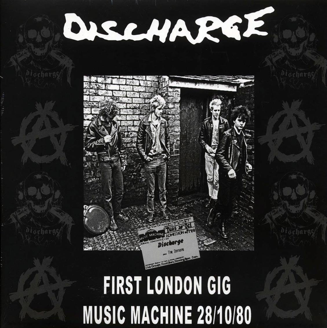 Discharge - First London Gig: Music Machine 28/10/80 (ltd. ed.) (clear vinyl) vinyl LP front cover