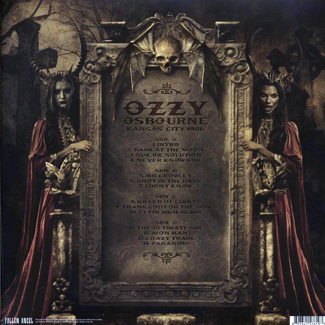 Ozzy Osbourne - Kansas City 1986: The Classic Missouri Broadcast (ltd. ed.) (2xLP) (white vinyl) vinyl LP back cover