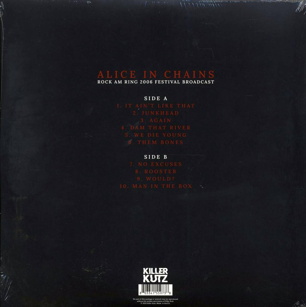 Alice In Chains - Rock AM Ring 2006 Festival Broadcast (ltd. ed.) (red vinyl) vinyl LP back cover