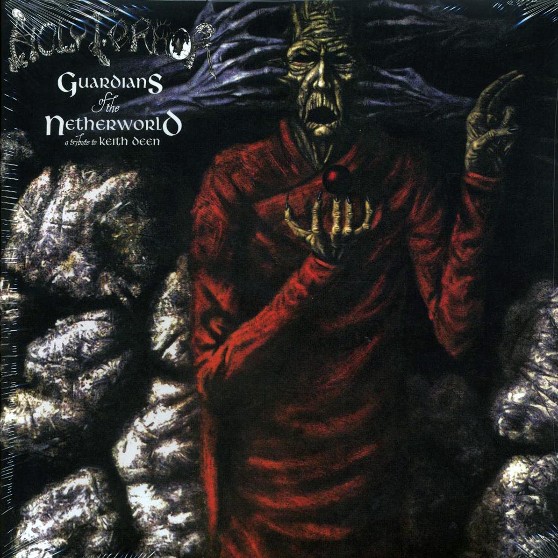 Holy Terror - Guardians Of The Netherworld: A Tribute To Keith Deen (ltd. ed.) (2xLP) (clear vinyl) vinyl LP front cover
