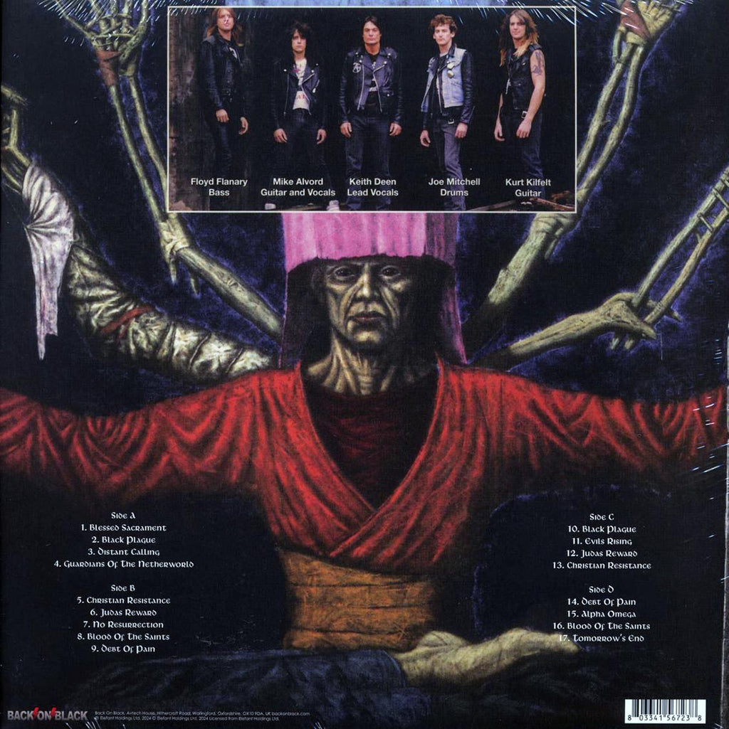 Holy Terror - Guardians Of The Netherworld: A Tribute To Keith Deen (ltd. ed.) (2xLP) (clear vinyl) vinyl LP back cover