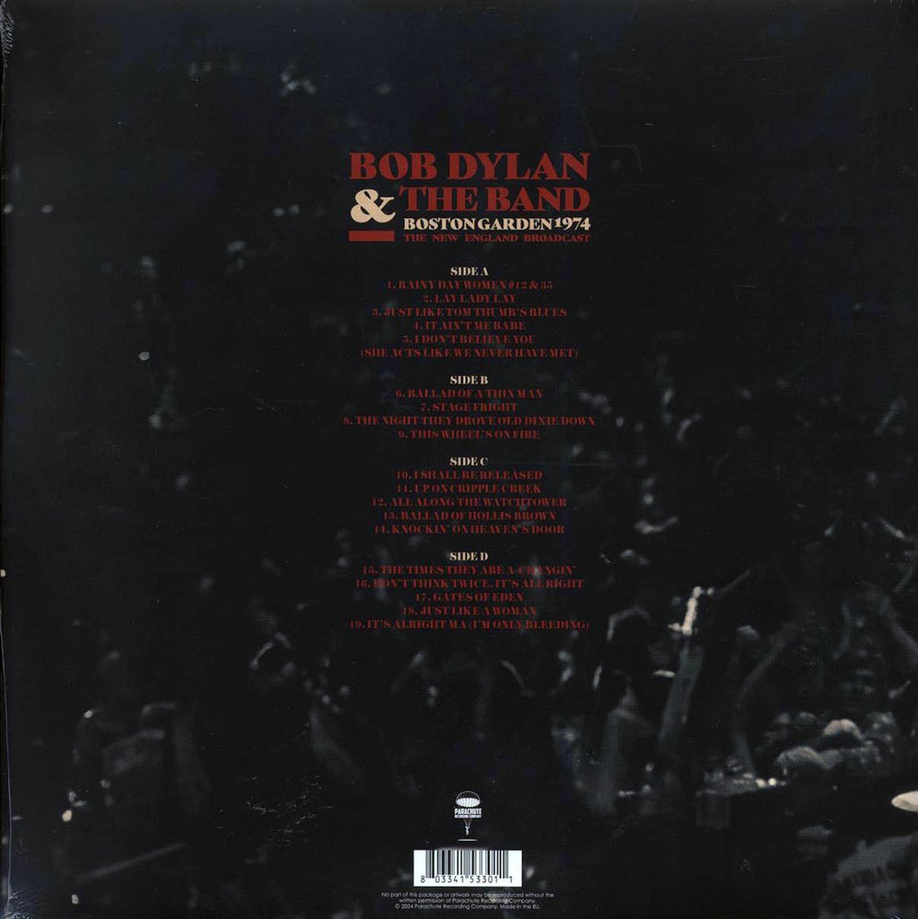 Bob Dylan & The Band - Boston Garden 1974: The New England Broadcast (2xLP) vinyl LP back cover
