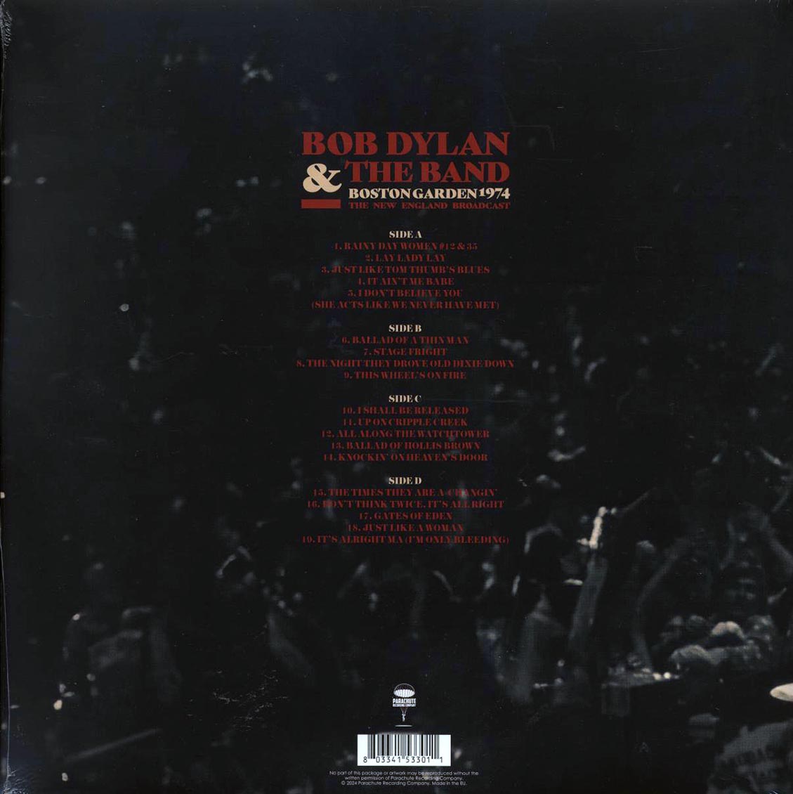 Bob Dylan & The Band - Boston Garden 1974: The New England Broadcast (2xLP) vinyl LP back cover