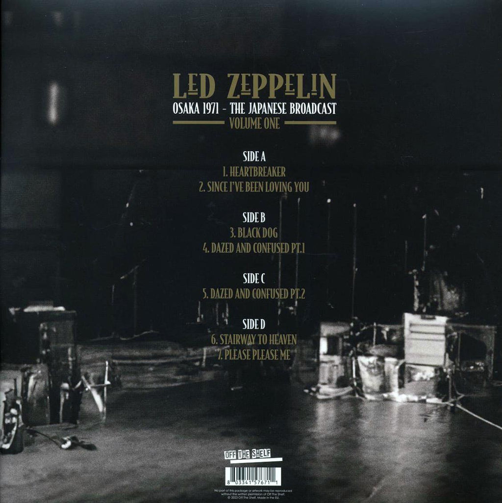 Led Zeppelin - Osaka 1971 Volume 1: The Japanese Broadcast (2xLP) vinyl LP back cover