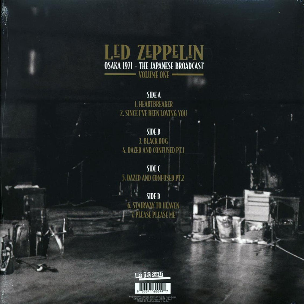 Led Zeppelin - Osaka 1971 Volume 1: The Japanese Broadcast (ltd. ed.) (2xLP) (clear vinyl) vinyl LP back cover