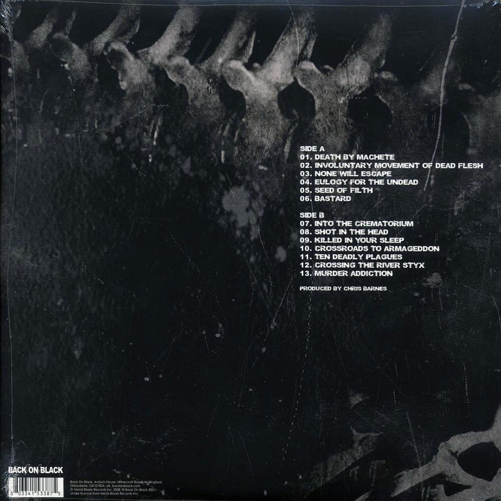 Six Feet Under - Death Rituals (ltd. ed.) (clear/black splatter vinyl) vinyl LP back cover