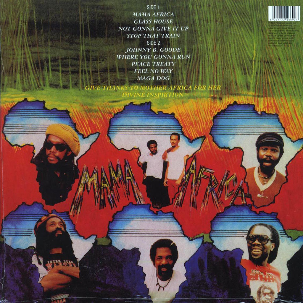 Peter Tosh - Mama Africa (ltd. ed.) (red vinyl) vinyl LP back cover