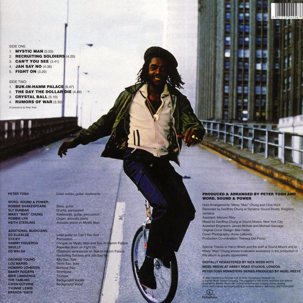 Peter Tosh - Mystic Man (ltd. ed.) (remastered) (green vinyl) vinyl LP back cover