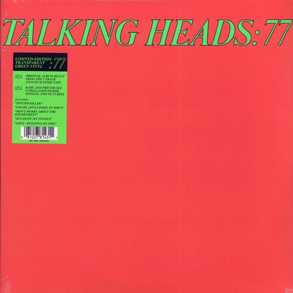 Talking Heads - Talking Heads: 77 (with Bonus LP) (+12 bonus tracks) (ltd. ed.) (2xLP) (green vinyl) vinyl LP front cover