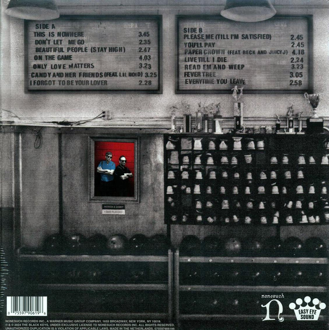 The Black Keys - Ohio Players vinyl LP back cover