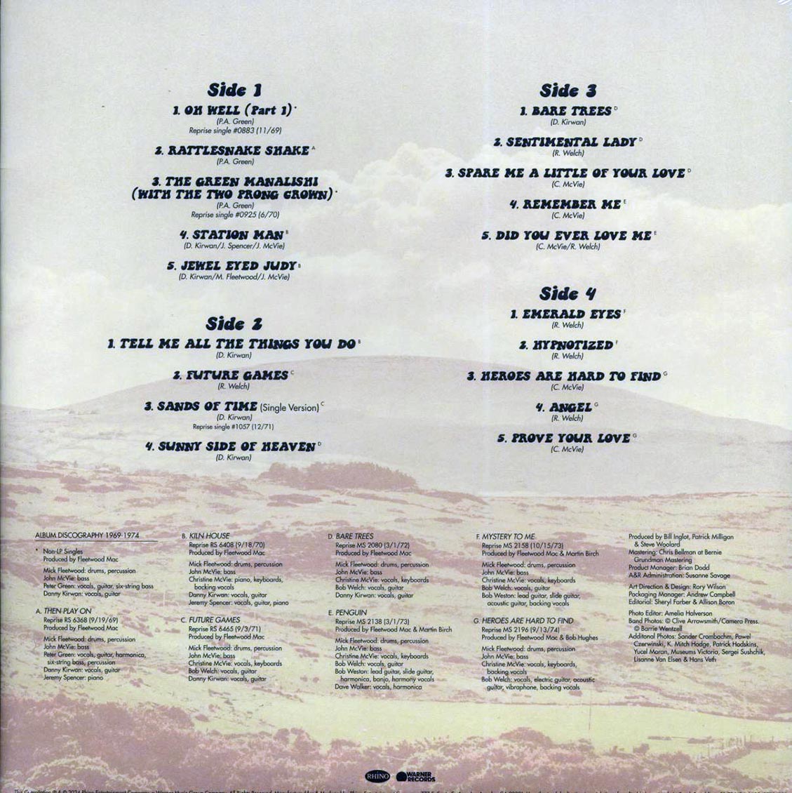 Fleetwood Mac - Best Of 1969-1974 (2xLP) (180g) vinyl LP back cover