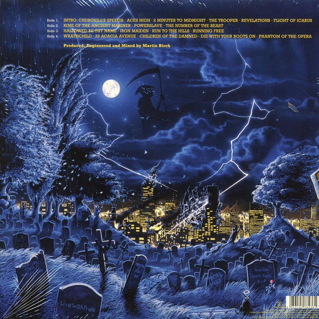 Iron Maiden - Live After Death (2xLP) vinyl LP back cover
