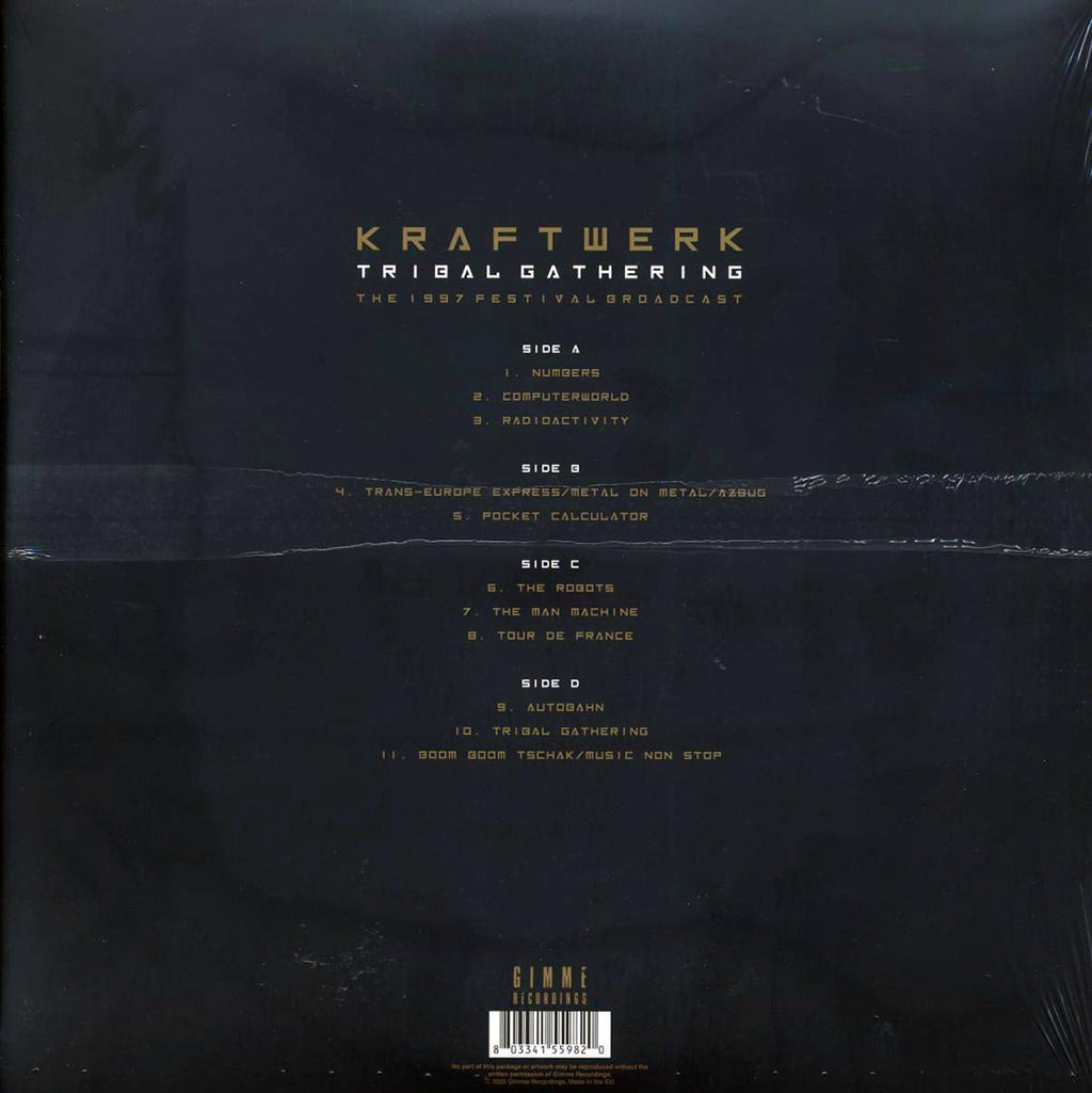 Kraftwerk - Tribal Gathering: The 1997 Festival Broadcast (2xLP) vinyl LP back cover