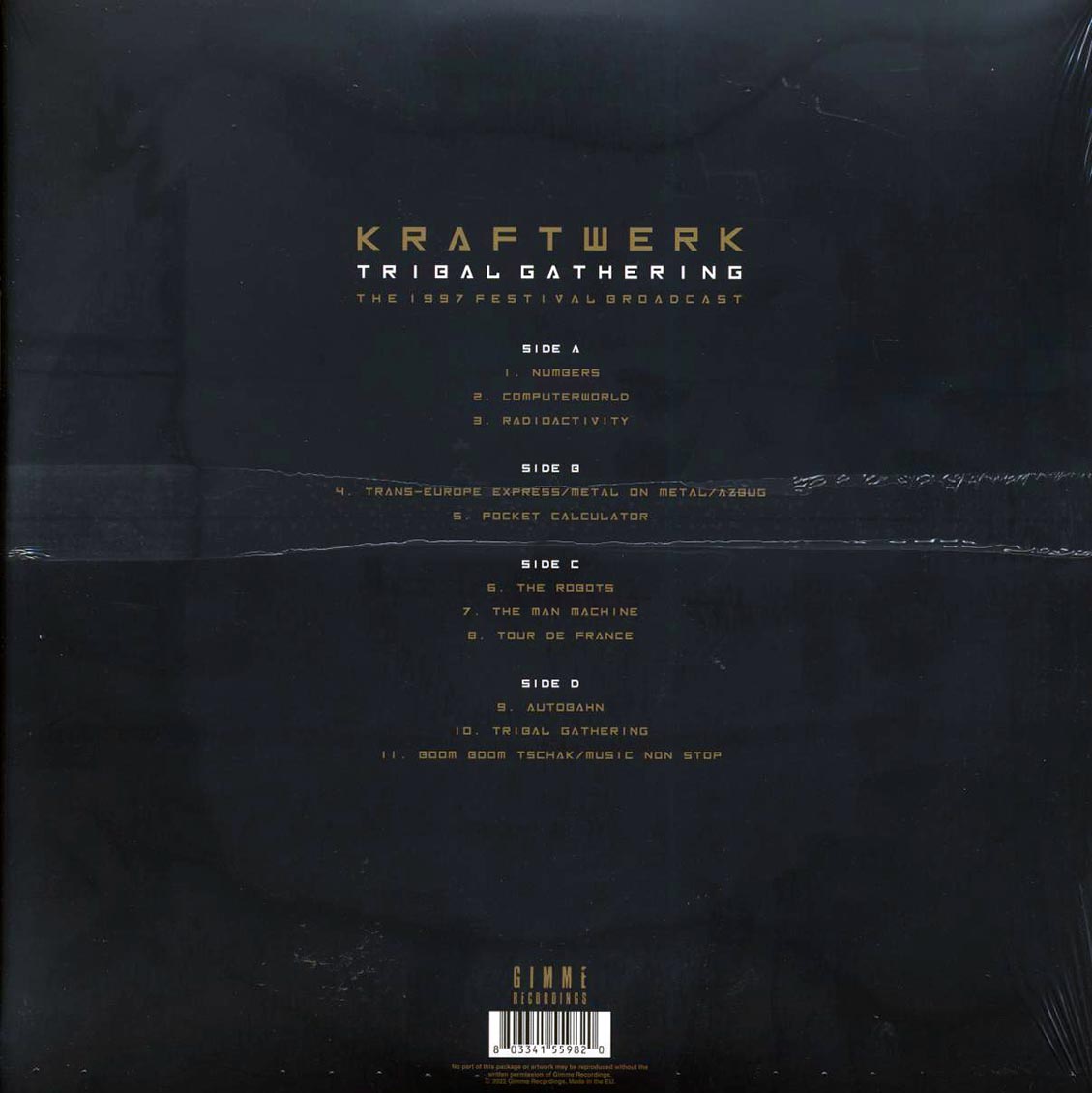 Kraftwerk - Tribal Gathering: The 1997 Festival Broadcast (2xLP) vinyl LP back cover