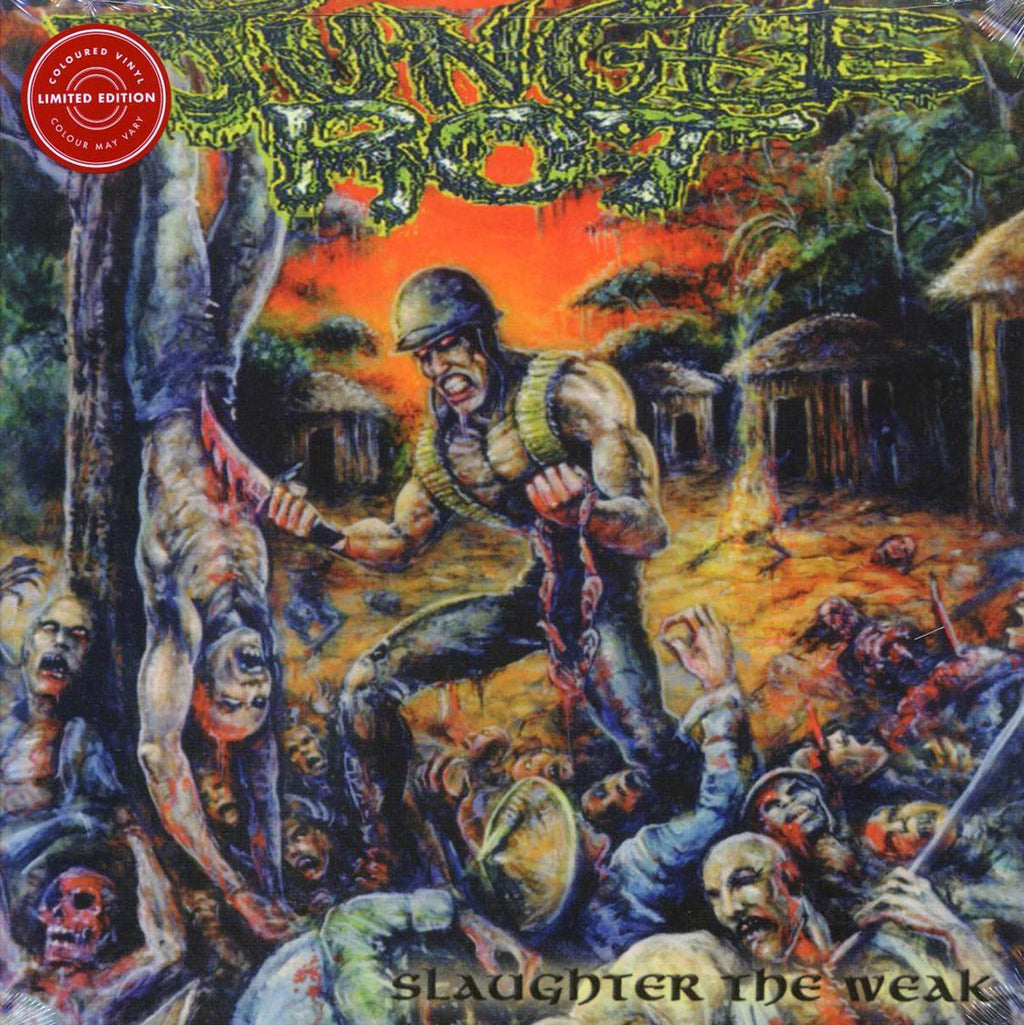 Jungle Rot - Slaughter Of The Weak (ltd. ed.) (clear vinyl) vinyl LP front cover