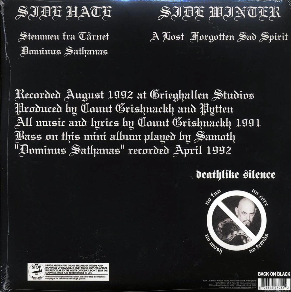 Burzum - Aske (ltd. ed.) (picture disc) vinyl LP back cover