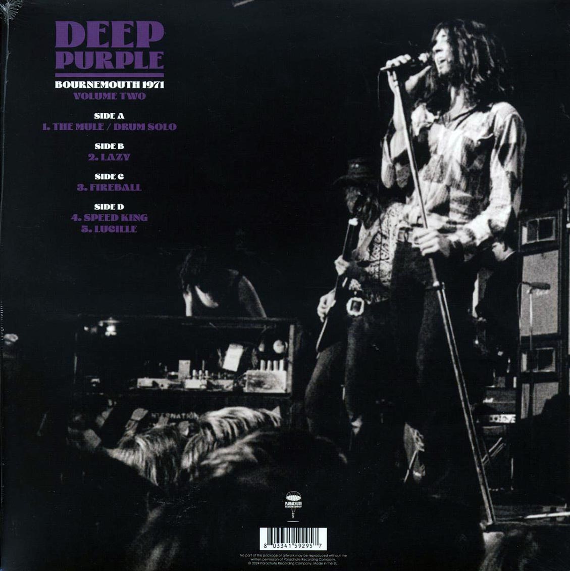 Deep Purple - Bournemouth 1971 Volume 2 (ltd. ed.) (2xLP) (purple vinyl) vinyl LP back cover