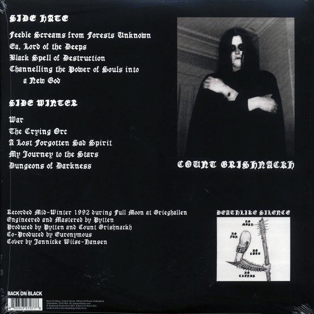 Burzum - Burzum vinyl LP back cover