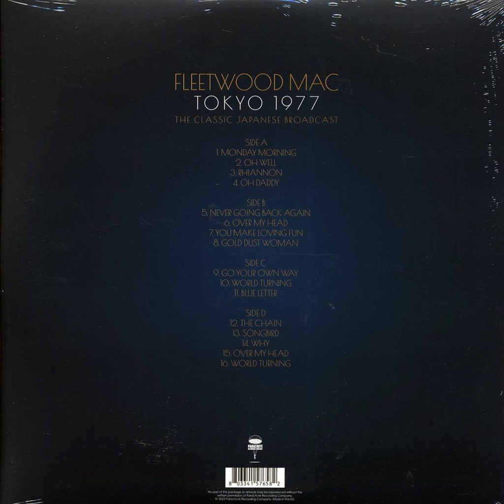 Fleetwood Mac - Tokyo 1977: The Classic Japanese Broadcast (2xLP) vinyl LP back cover