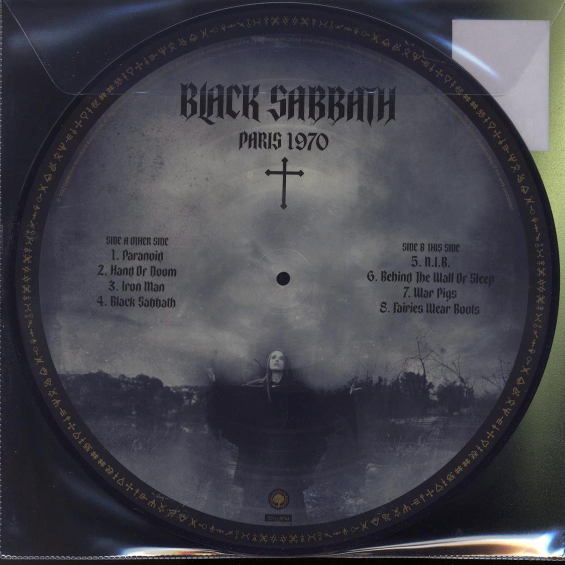 Black Sabbath - Paris 1970 (ltd. ed.) (picture disc) vinyl LP back cover