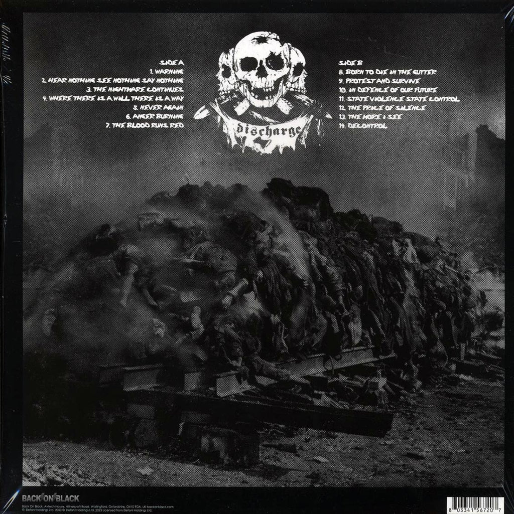 Discharge - Toronto '83: In The Cold Night (ltd. ed.) (white vinyl) vinyl LP back cover