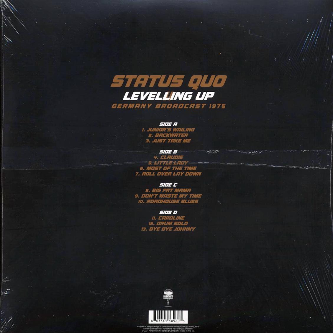 Status Quo - Levelling Up: Germany Broadcast 1975 (2xLP) vinyl LP back cover