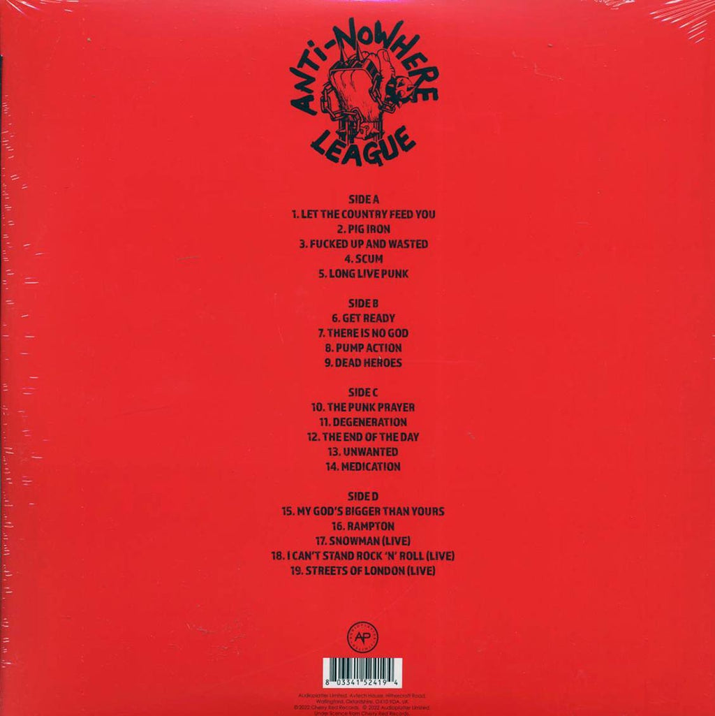 Anti-Nowhere League - The Best Of Anti-Nowhere League (ltd. ed.) (2xLP) (red vinyl) vinyl LP back cover