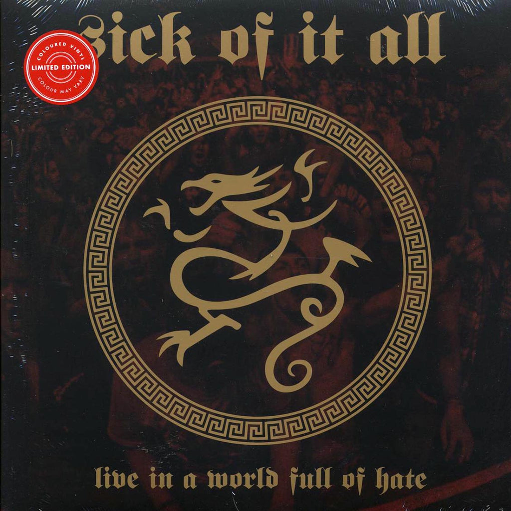 Sick Of It All - Live In A World Full Of Hate (ltd. ed.) (clear vinyl) vinyl LP front cover