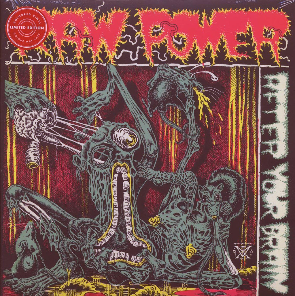 Raw Power - After Your Brain (ltd. ed.) (white/red splatter vinyl) vinyl LP front cover