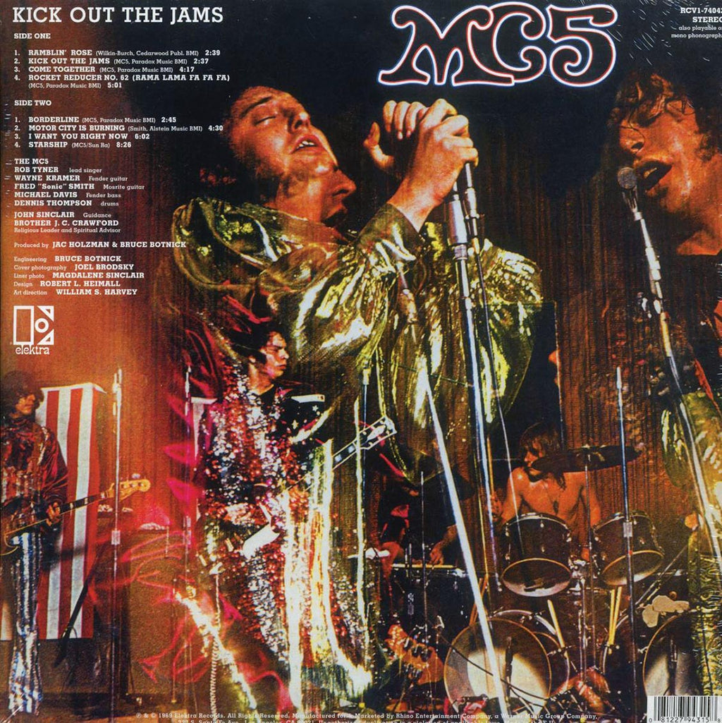 MC5 - Kick Out The Jams (ltd. ed.) (red/white/blue splatter vinyl) vinyl LP back cover