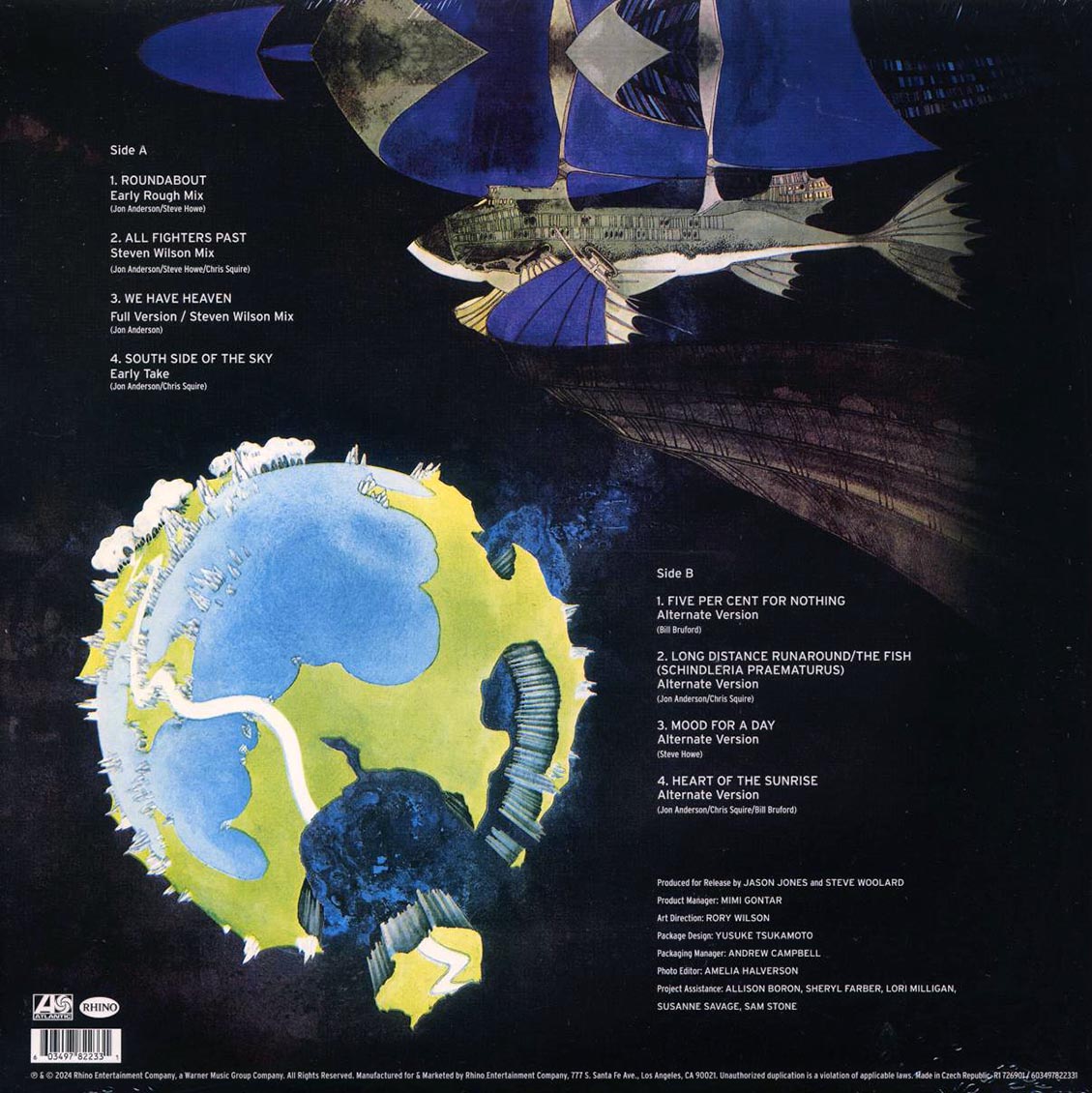 Yes - Fragile Outtakes (RSD 2024) (ltd. ed.) vinyl LP back cover
