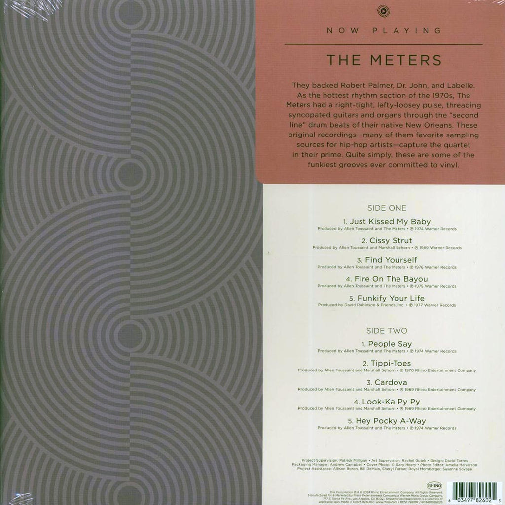 The Meters - Now Playing (ltd. ed.) (black ice vinyl) vinyl LP back cover
