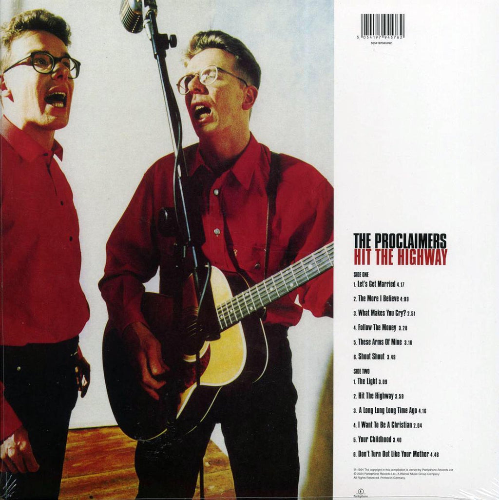The Proclaimers - Hit The Highway (ltd. ed.) (red vinyl) vinyl LP back cover