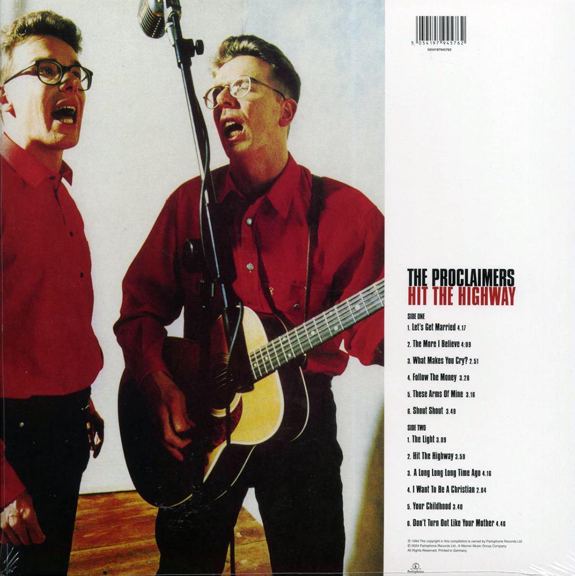 The Proclaimers - Hit The Highway (ltd. ed.) (red vinyl) vinyl LP back cover