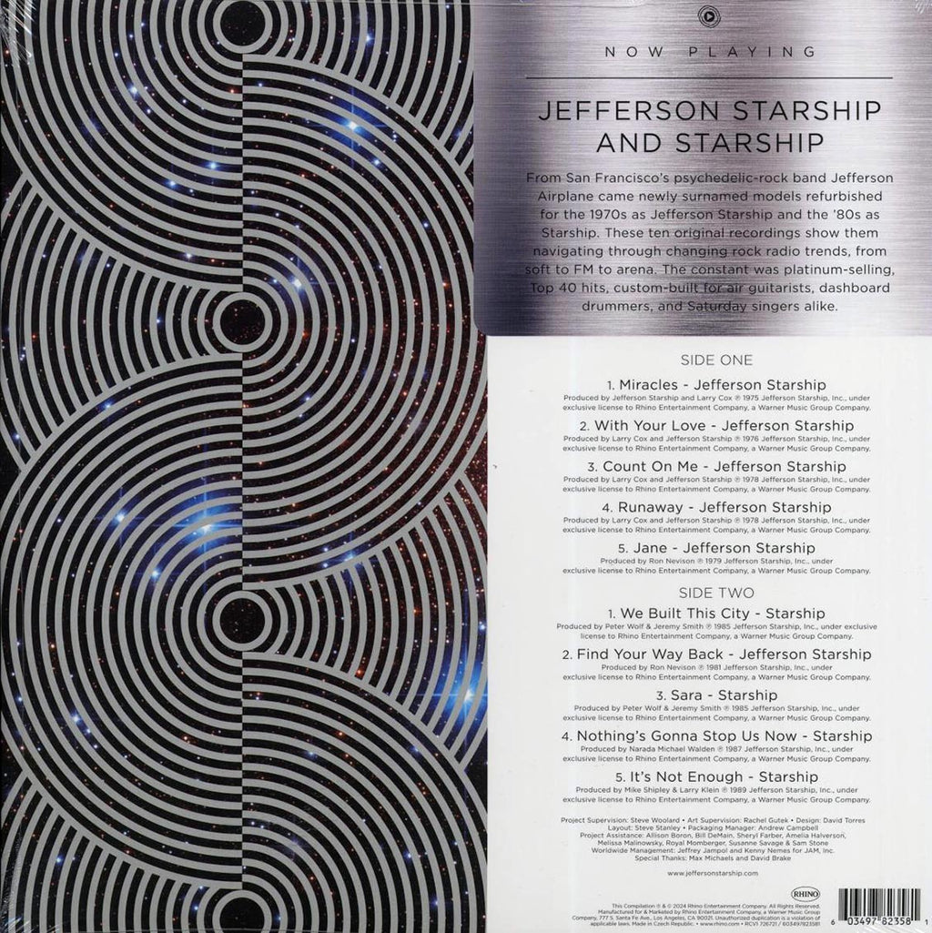 Jefferson Starship & Starship - Now Playing (ltd. ed.) (cobalt vinyl) vinyl LP back cover