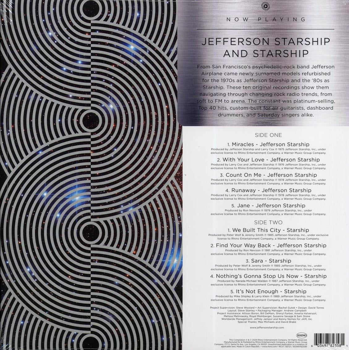 Jefferson Starship & Starship - Now Playing (ltd. ed.) (cobalt vinyl) vinyl LP back cover